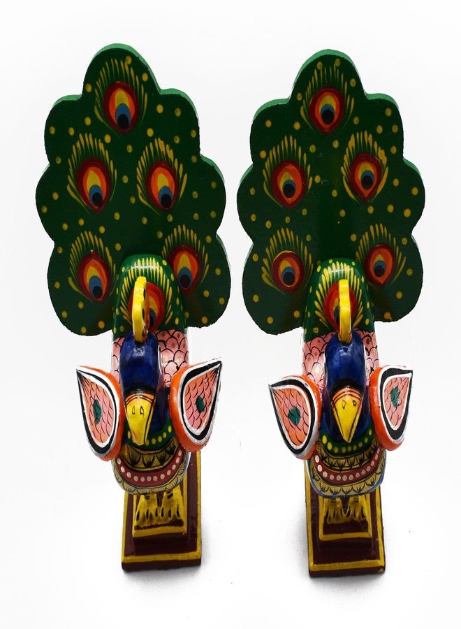 JUSTHANDMADE Wooden Peacock Dolls | Kondapalli Doll | Golu Doll | Home Decor Showpiece | Gift (Pack of 2) - Image 5